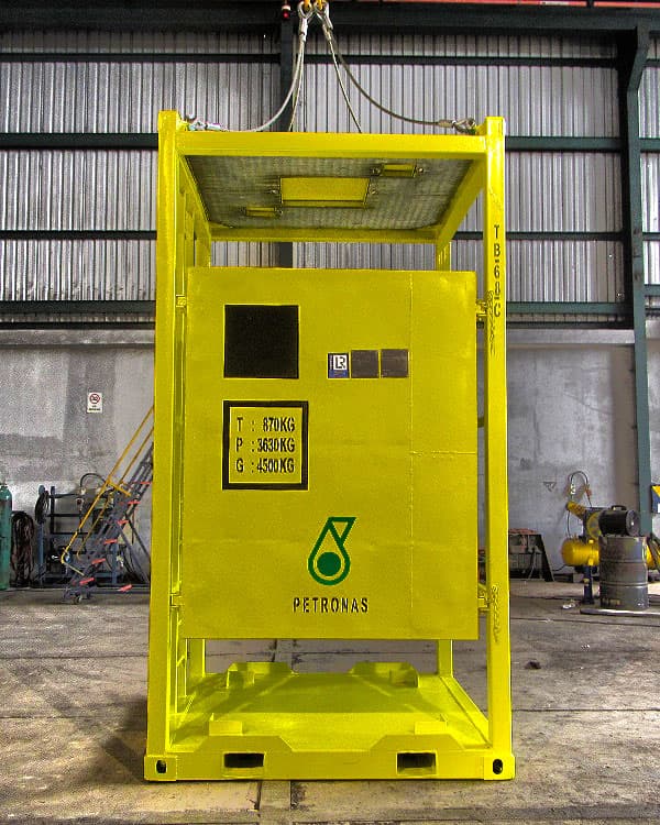 Offshore cargo basket, 4,500 kg gross, with data plate